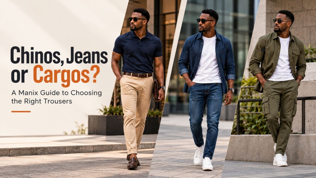Chinos, Jeans or Cargos? A Manix Guide to Choosing the Right Trousers