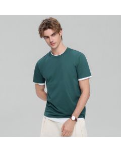 GIORDANO CREWNECK TEE 01026250 TAMARACK GREEN 57