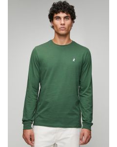 POLO BADGE LS TEE 0072575 GREEN