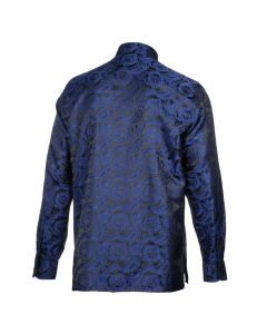 PRESIDENTIAL PAISLEY FLOWER MANDARIN P25LT42LSHM ROYAL BLUE XL