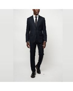 POLO CUSTOM FIT HERRINGBONE SUIT 0062679 NAVY