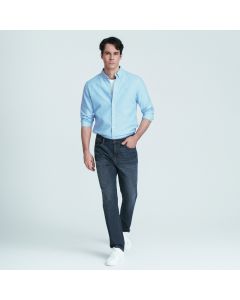 GIORDANO LION LS SHIRT 01046083 EVENTIDE BLUE 62