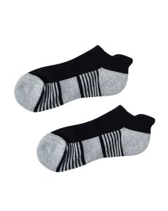GIORDANO PED STRIPE SOCKS 01156124 BLACKHEATHERGREY 80