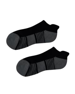 GIORDANO PED STRIPE SOCKS 01156124 HEATHERGREY BLACK 81