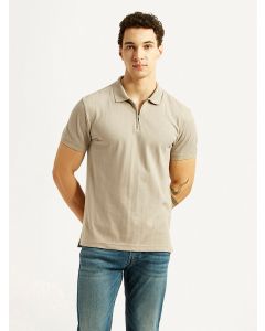 LEVIS  ZIP PLKT POLO TEXTURED 004OK-0008 BEIGE