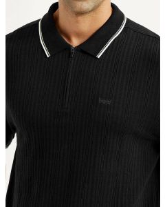 LEVIS ZIP PLKT POLO TEXTURED 004OK-0001 BLACK