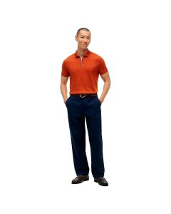 TOMMY HILFIGER LIQUID ZIP REG POLO MW0MW43269 RUSTY OCHRE