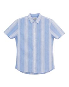 GIORDANO LINEN POPLIN SLMSTRIPE 01046412 NAVY WHITE 93