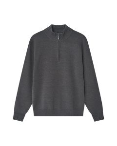 GIORDANO MOCK NECK LS SWEATER 01055614 DARK HEATHER GREY 11