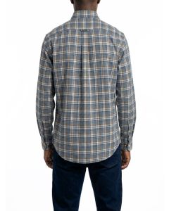 POLO SMALL CHECK LS SHIRT 0070666 BLUE