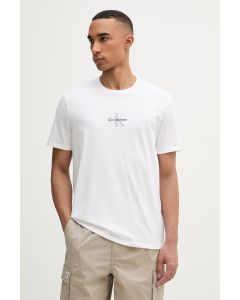 CALVIN KLEIN SS 30S MICRO MONOLOGO TEE LV04RB866G BRIGHT WHITE