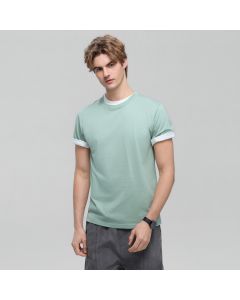 GIORDANO CREWNECK TEE 01026250 HERBED GREEN 59