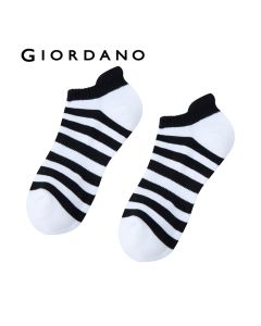GIORDANO PED STRIPE SOCKS 01156123 SIGNBLACKWHTE 82