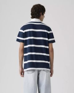 LEVIS CLASSIC SS RUGBY GEOFF STRIPE A9398-0008 DRESS BLUE