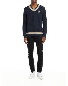 POLO CABLE LS KNITWEAR 0070750 NAVY