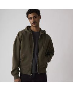 LEVI’S HAYES BOXY FULL-ZIP SWEATSHIRT 005PJ-0006 MAITAKE BROWN - BROWN