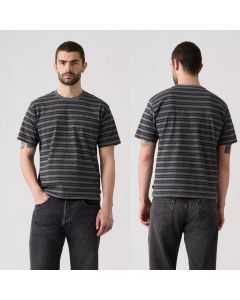 LEVI'S® RED TAB VINTAGE TEE A0637-0191 OVERDYE STRIPE BLACK