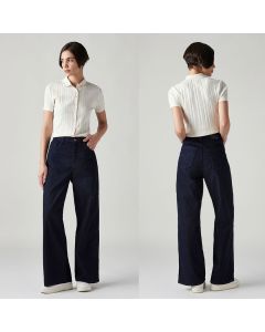 LEVI'S® CINCHED RIBCAGE WIDE LEG FIT HIGH RISE REDLOOP JEANS 008DH-0003 DARK INDIGO