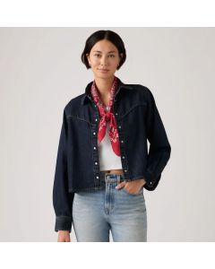 LEVI’S WOMEN’S LOGAN TENCEL SHACKET 005DW-0000 TENCEL DARK NIGHTS – BLUE