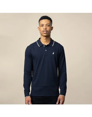 POLO MEN TIPPING PIQUE LONG SLEEVE GOLFER 0055668 – NAVY