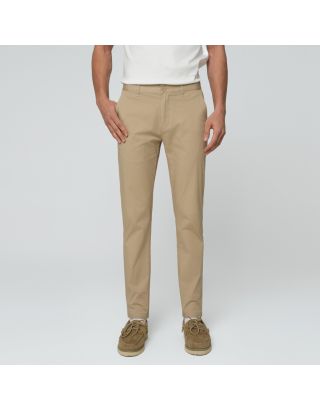Giordano Men's Skinny Tapered Chino 01116014 in Crockery Khaki 07 with a skinny fit and tapered leg.