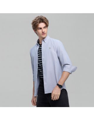 GIORDANO LION LS SHIRT 01046083 LGHT GREY 14