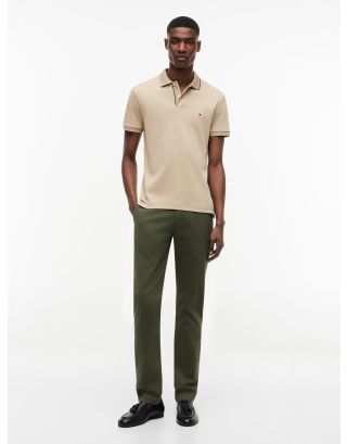 TOMMY HILFIGER LIQUID TIPEDSLIM POLO MW0MW43263 BATIQUE KHAKI
