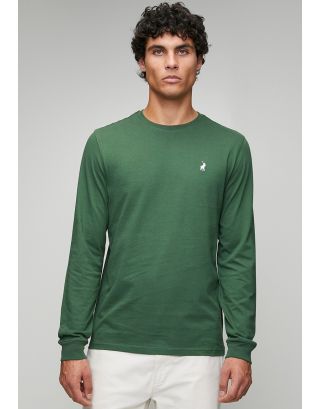 POLO BADGE LS TEE 0072575 GREEN