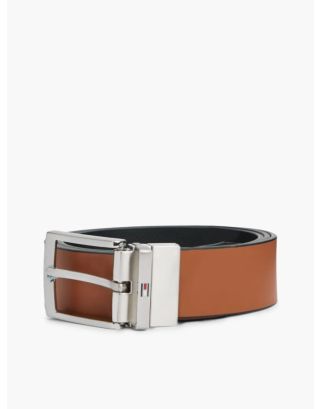 TOMMY HILFIGER ADAN REVIBLE 3.5 PEBBLE BELT AM0AM14566 COGNAC