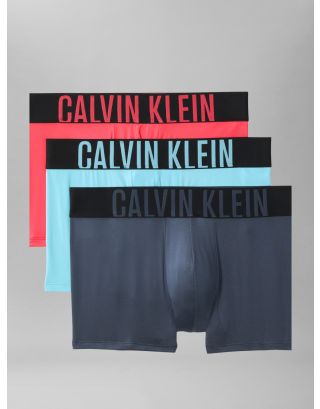 CALVIN KLEIN 3 PACK TRUNKS 000NB3775A BLUE CHILLY PINK