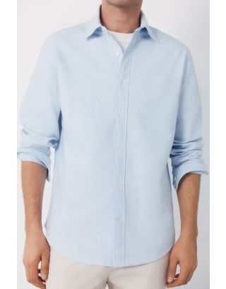 CORTEFIEL OXFORD SHIRT 1763267 AZULMEDIO-12