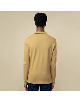 PL TIPPING PIQUE LS GOLFER 0055669 STONE