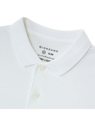 GIORDANO LIQUID TOUCH POLO 01015291 SIGN WHITE 01