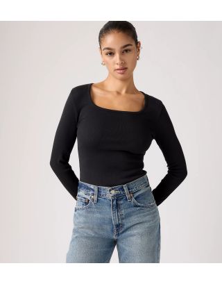 LEVIS ESSNTL SQRD NECKTEE 005IO-0000 ANTHRACITE
