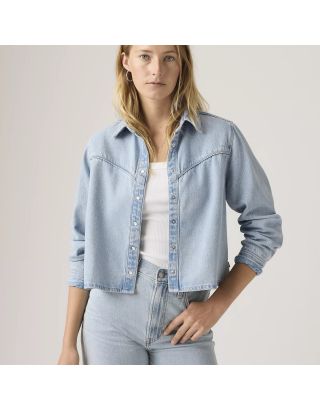 LEVIS LOGAN TENCEL SHACKET 005DW-0001 BLASTED STON