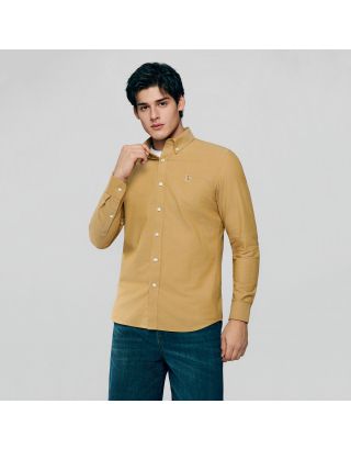 GIORDANO LION LS SHIRT 01046083 ICED COFFEE 02