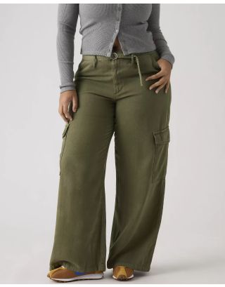 LEVIS BAGGY DAD CARGO 003IN-0004 IVY GREEN GD