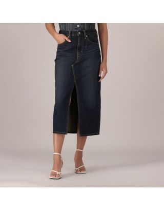 LEVIS DECON SLIT MIDI SKIRT 009FP-0000 HIGH VIBRATION