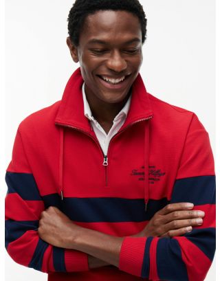 TOMMY HILFIGER BLOCALVIN KLEINSTRIP SWEATSHIRT MW0MW43190 MEDIUM RED