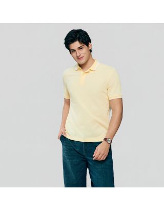 GIORDANO PIQUE BOLD POLO 01016246 LIGHT BUFF YELLOW 78