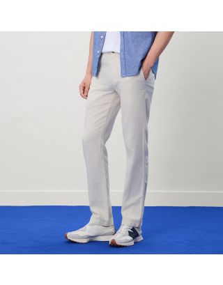 GIORDANO LINEN SLIM TAPER KHAKI 01116201 LIGHT KHAKI WHITE 80