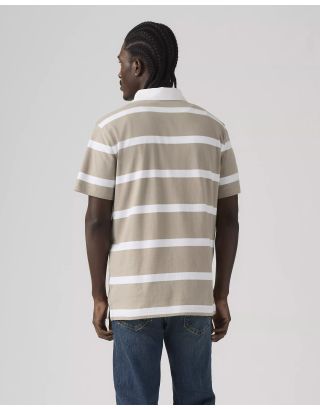 LEVIS CLASSIC SS RUGBY GEOFF STRIPE A9398-0007 VINTAGE KHAKI