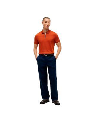 TOMMY HILFIGER LIQUID ZIP REG POLO MW0MW43269 RUSTY OCHRE