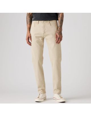Levi's® 502™ Men's Taper Jeans 29507-1877 in Toasted Hazelnut Garment Dye Beige, featuring a regular fit through the thigh and tapered leg in stretch denim.