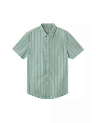 GIORDANO SHIRT 01045214 GREEN WHITE 73