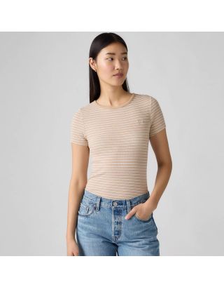 LEVIS WOMEN HAYES TEE MILA STRIPE 001J3-0014 SAFARI