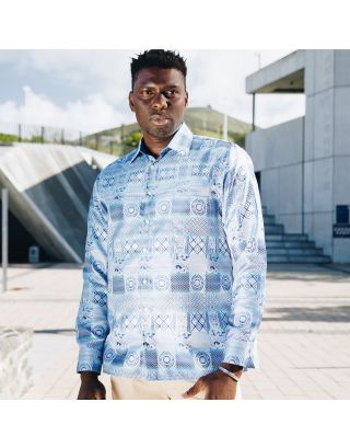 PRESIDENTIAL AFRICAN CHESS SHIRT P26LT33LSHM RED