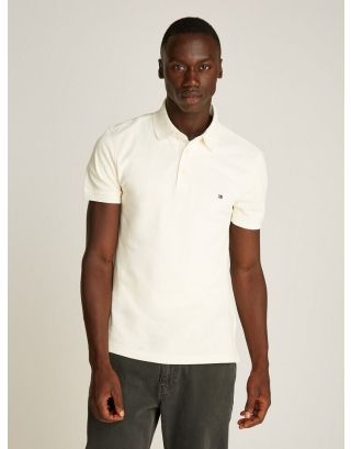 TOMMY HILFIGER 1985 SLIM POLO MW0MW17771 IVORY PETAL