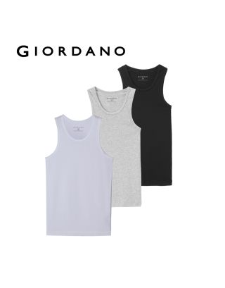 GIORDANO 3PACK VEST 01246025 WHITE BLACK MHG 72