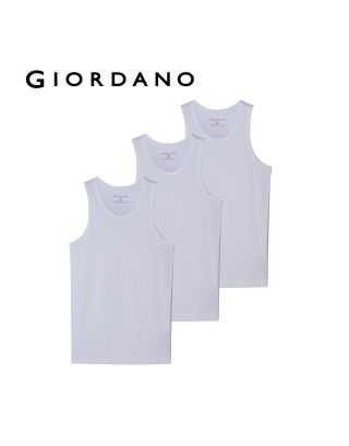 GIORDANO 3PACK VEST 01246025 SIGNATURE WHITE 01